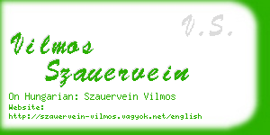 vilmos szauervein business card